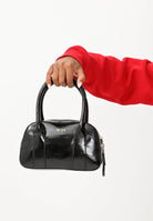 N21 Borsa a mano nera da donna realizzata in tessuto spalmato martellato con logo N°21 N21096N0246 0N900 N21 