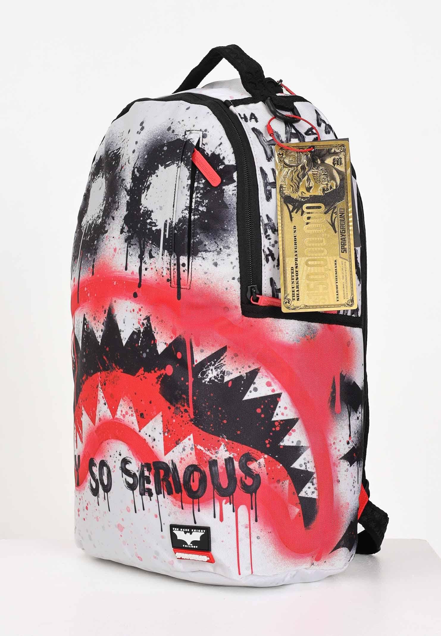 SPRAYGROUND Zaino THE JOKER MAKEUP SHARK MOUTH DLXR bianco per uomo e donna 910B7120NSZ  SPRAYGROUND 