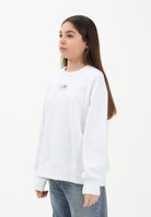 MAISON MARGIELA Felpa girocollo bianca per donna, ragazzi e bambini con logo M61011MM04H M6100 MAISON MARGIELA 