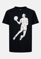 T-shirt a manica corta nera per bambino e bambina con stampa Jordan 95D254 023 JORDAN 