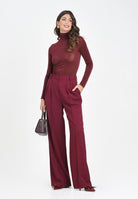 SIMONA CORSELLINI Pantalone elegante bordeaux da donna A25CPPA01202-C00201 V0741 SIMONA CORSELLINI 