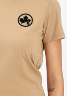 DSQUARED2 T-shirt a manica corta beige per donna, ragazzi e bambini con logo DQ2988D0015 DQ721 DSQUARED2 