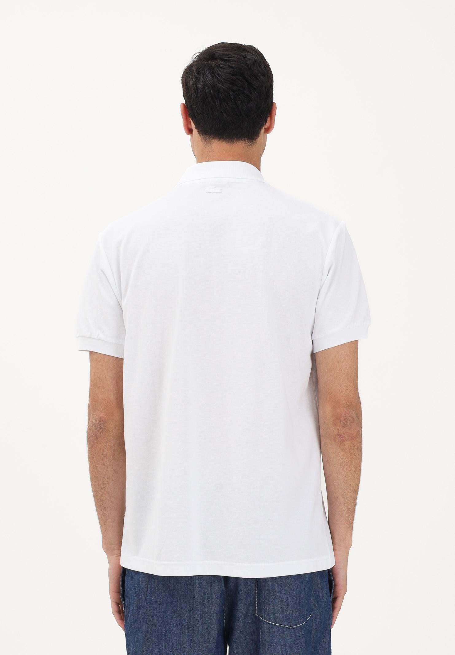 LACOSTE Polo a manica corta bianca da uomo in piqué stampato PH2194 001 LACOSTE 