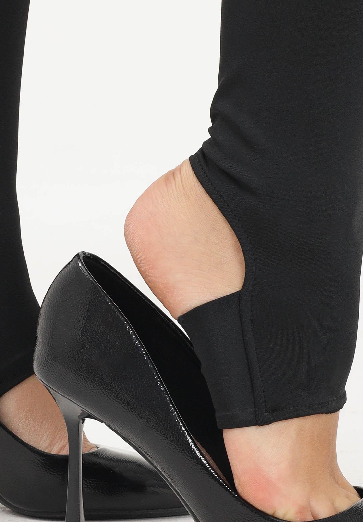 VICOLO Leggings nero da donna con dettaglio alla caviglia UF0161 NE VICOLO 