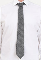 LANVIN Cravatta grigia da uomo con fantasia astratta <BR/> 3121 4 LANVIN 