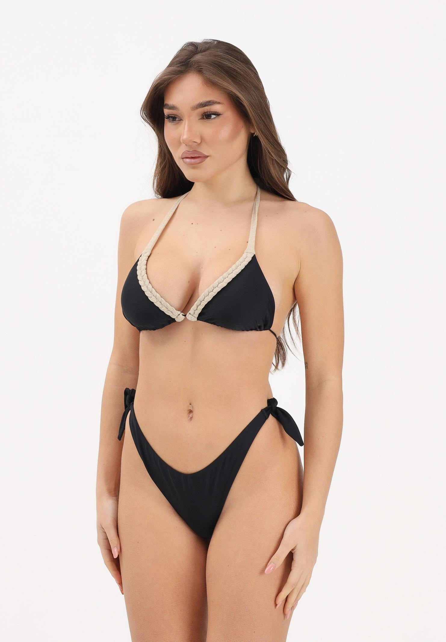 F**K Bikini nero da donna con dettaglio intrecciato FK26-SW0450BK . F**K 