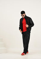 ADIDAS ORIGINALS Felpa con zip Firebird Metallic nera da uomo JW5960  ADIDAS ORIGINALS 