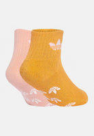 ADIDAS ORIGINALS Calzini antiscivolo (2 paia) rosa e arancione da neonato JC8540 . ADIDAS ORIGINALS 