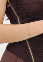 ELISABETTA FRANCHI Top elegante cacao da donna con zip laterale CN00962E2 644 ELISABETTA FRANCHI 