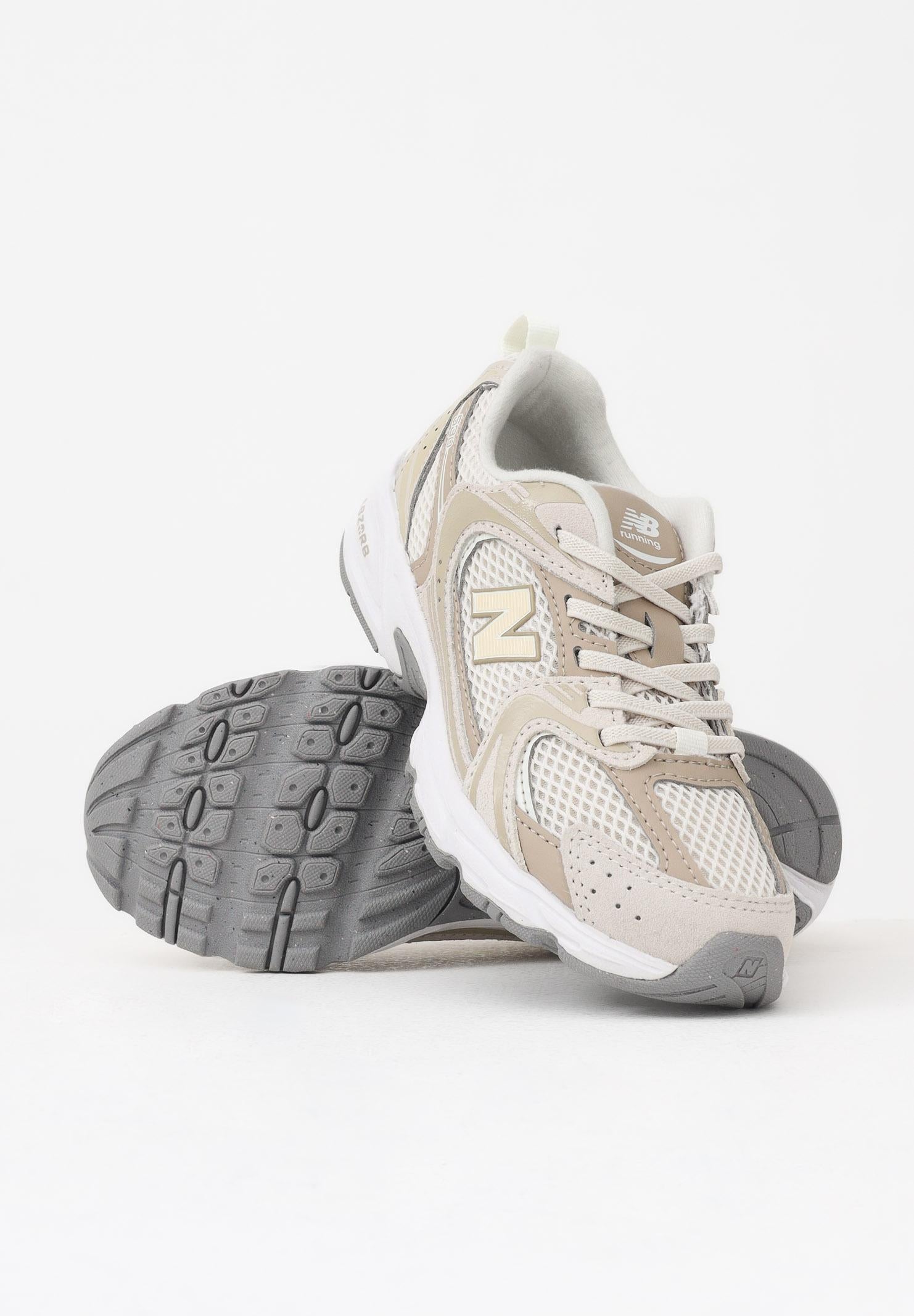 NEW BALANCE Sneakers 530 Bungee Lace panna e beige per bambino e bambina P5305C7 . NEW BALANCE 