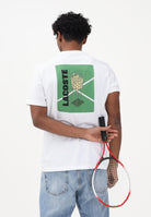 LACOSTE T-shirt a manica corta bianca da uomo stampata Ultra Dry TH4762 001 LACOSTE 