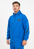 Felpa con zip Z.N.E. blu da uomo JF6388 . ADIDAS PERFORMANCE 