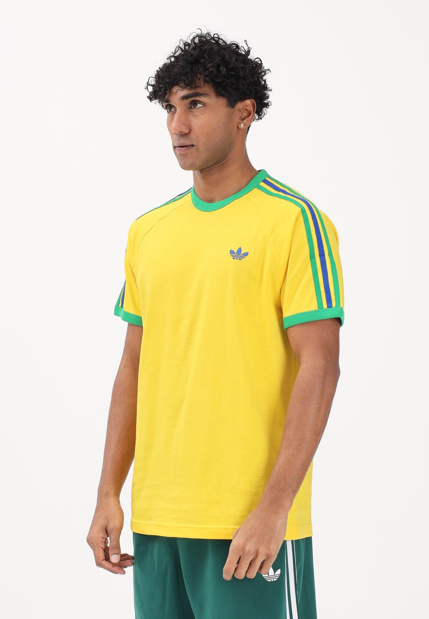 ADIDAS ORIGINALS T-shirt a manica corta Adicolor Sport gialla da uomo KC8643 . ADIDAS ORIGINALS 