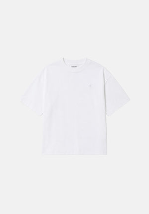 CALVIN KLEIN JEANS T-shirt Oversized Embossed Logo colore Bright White, da uomo. LV04RAB806 YAF CALVIN KLEIN JEANS 