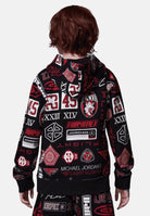 JORDAN Felpa con cappuccio French Terry Printed nera da bambino 95D741 023 JORDAN 