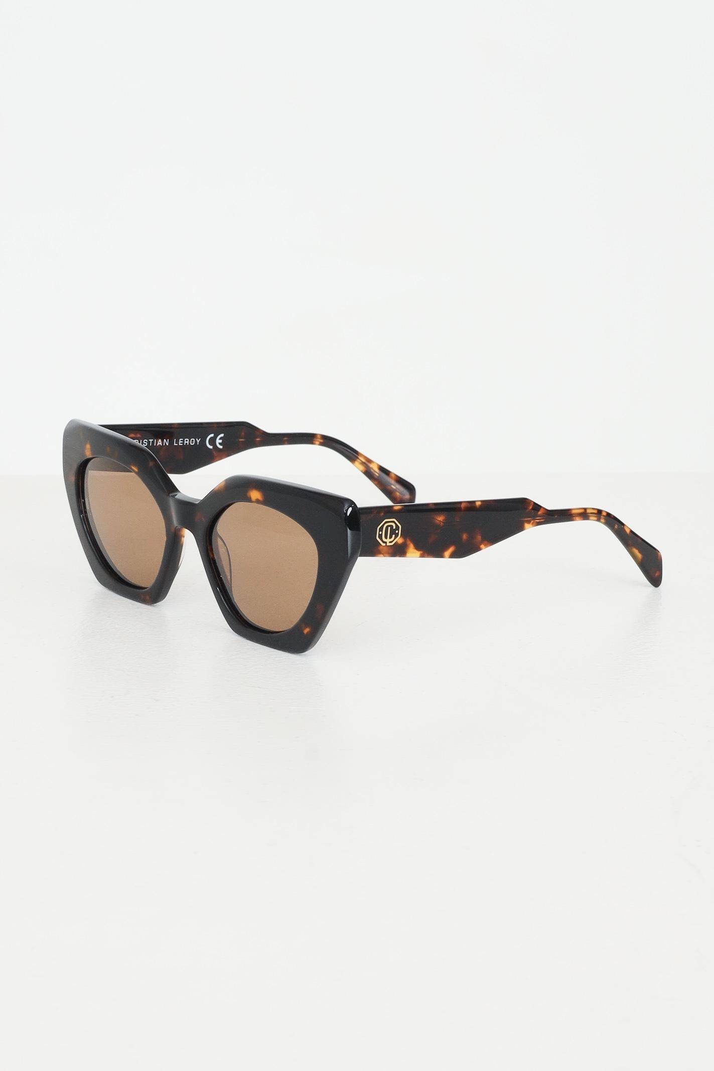 CRISTIAN LEROY Occhiali da sole marroni da donna con montatura cat-eye 700233 03 CRISTIAN LEROY 