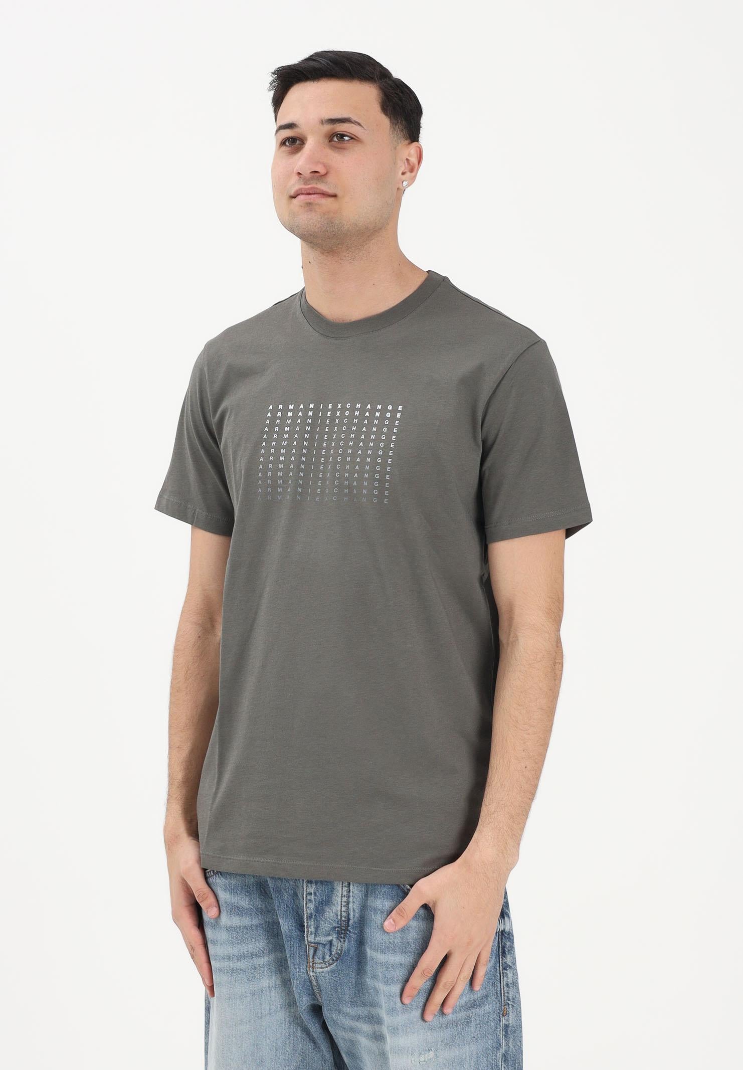 ARMANI EXCHANGE T-shirt a manica corta fango da uomo con stampa XM002519AF10334 U8144 ARMANI EXCHANGE 