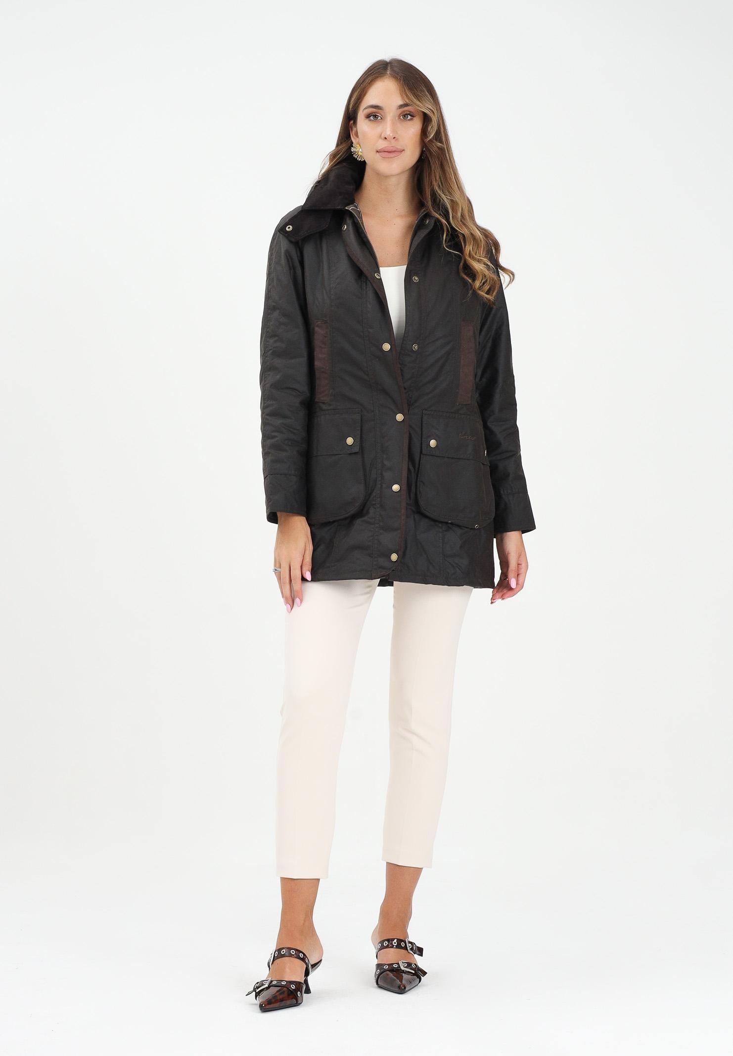 BARBOUR Giubbotto Bower Wax verde oliva da donna 252MLWX0534 OL71 BARBOUR 