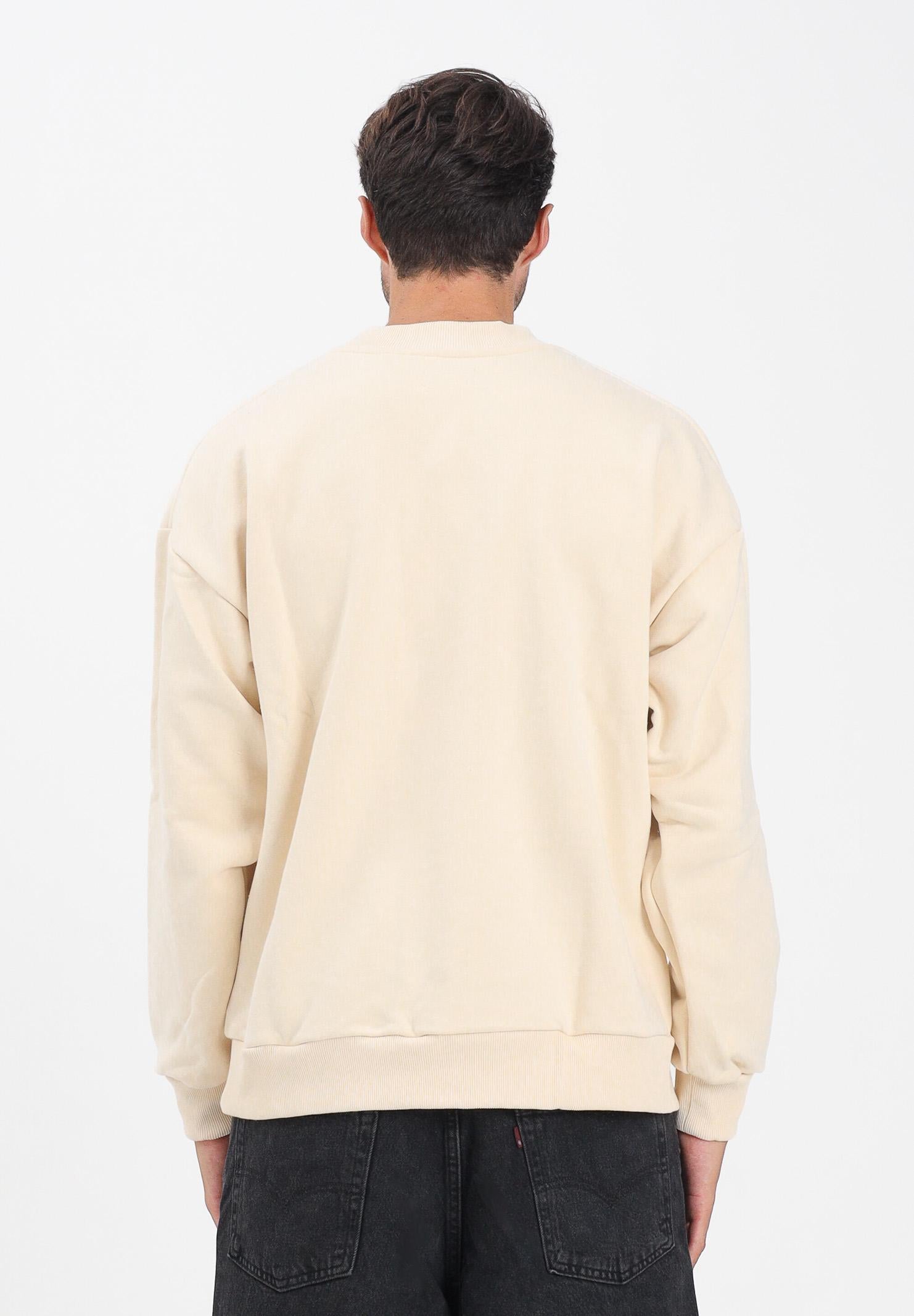 MARKET Felpa girocollo beige da uomo con logo camouflage F5MKMASW036 012 MarKET 