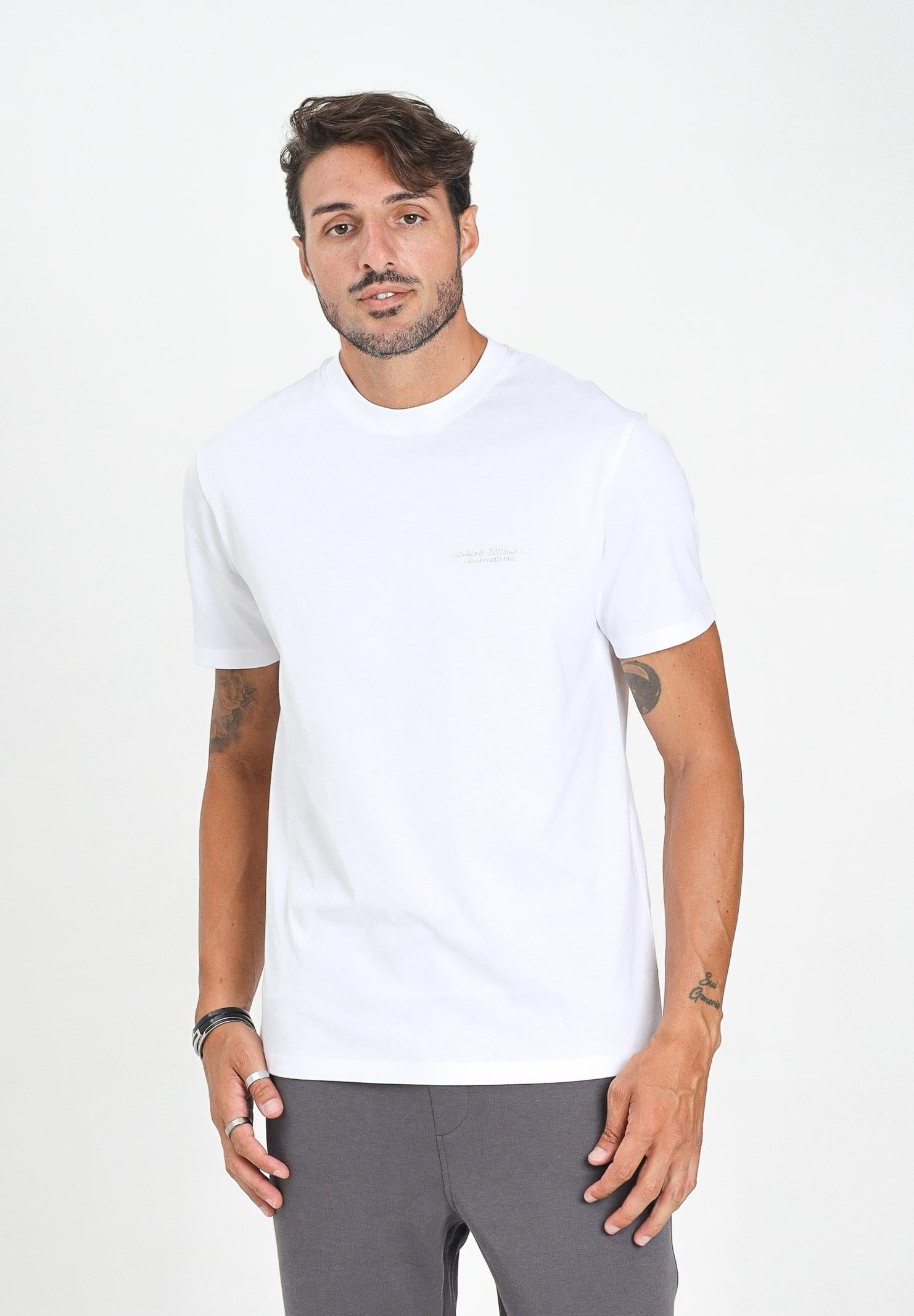 ARMANI EXCHANGE T-shirt a manica corta bianca da uomo con stampa logo XM001281AF10361 U0002 ARMANI EXCHANGE 