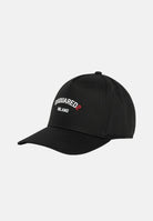 DSQUARED2 Cappello con visiera nero per uomo e donna rifinito da logo DQ3255D00YT DQ900 DSQUARED2 