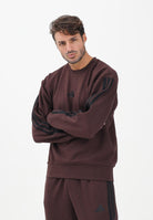 ADIDAS PERFORMANCE Felpa girocollo Essentials 3-Stripes French Terry marrone da uomo JX0742 . ADIDAS PERFORMANCE 