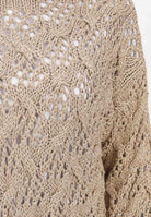 MAX MARA Maglioncino girocollo oro da donna in cordonetto a rombi 2526366141600 001 MAX MARA 