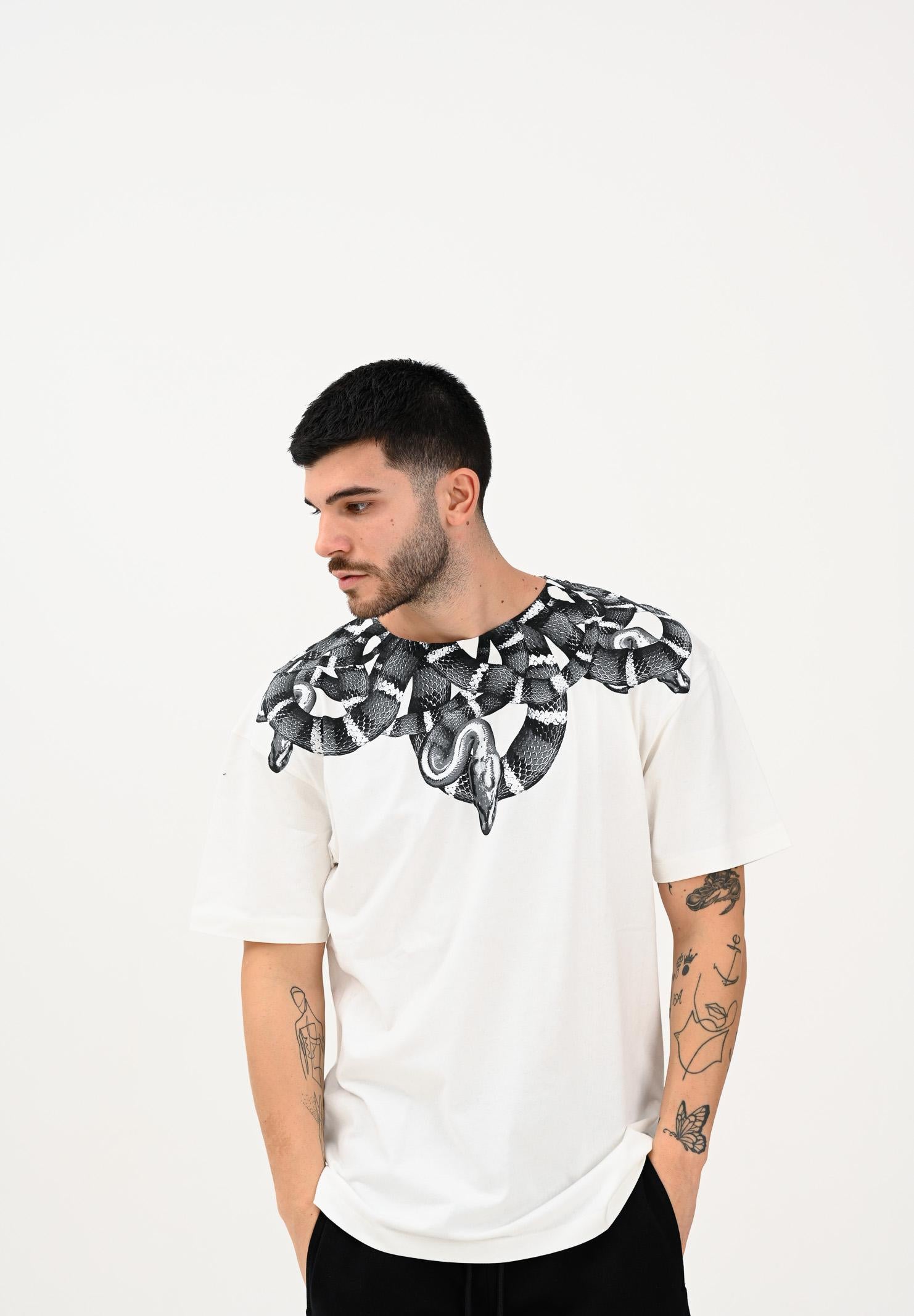 『MARCELO BURLON』 Tシャツ スネーク　蛇　白　イタリア製　L Marcelo Burlon - Snake T-Shirt | HBX