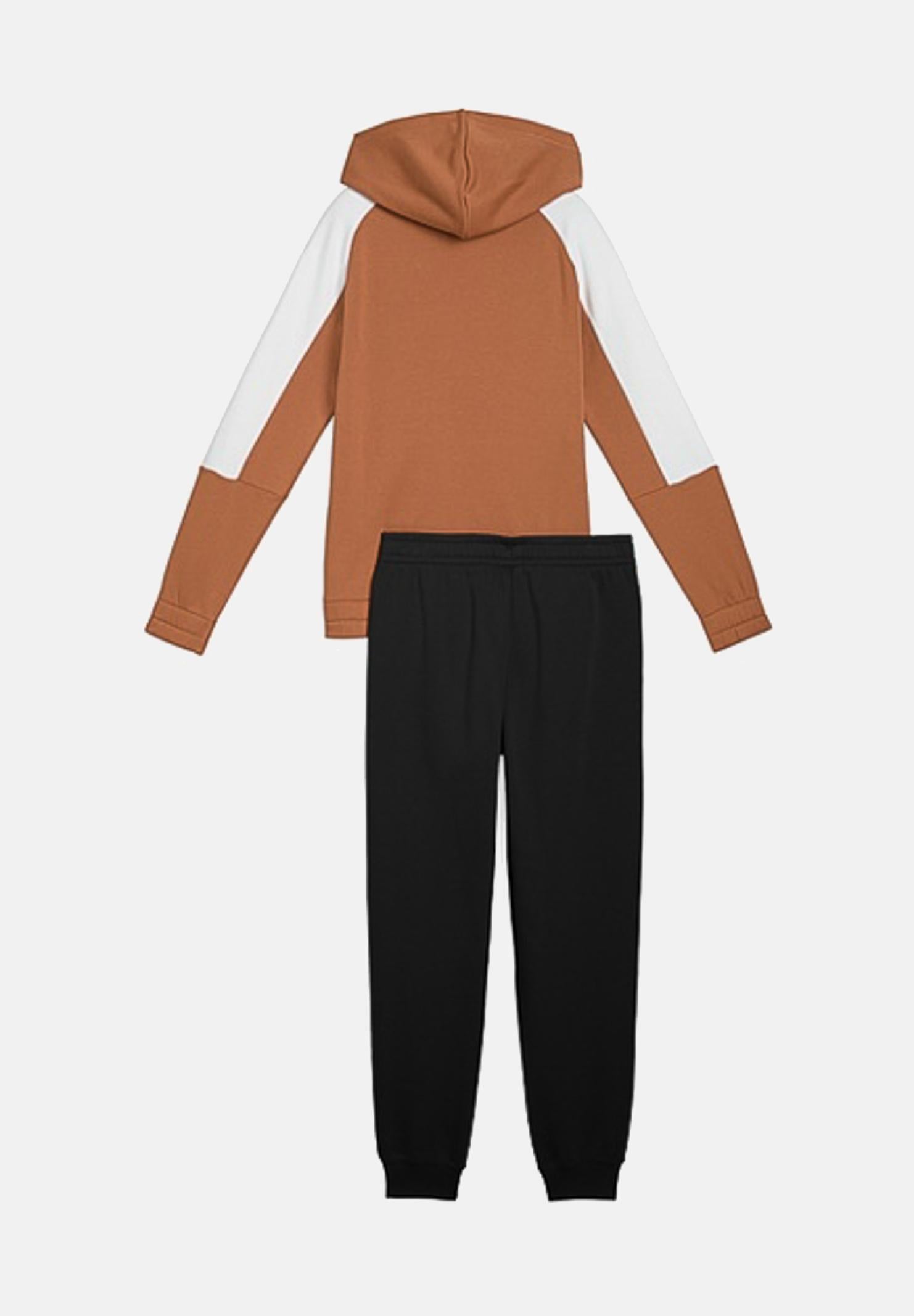 PUMA Tuta Essentials Block marrone e nera per bambino e bambina 689724 67 PUMA 