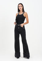 PINKO Jeans wide-leg in denim nero da donna 105541A2RR PJ4 PINKO 