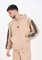 ADIDAS PERFORMANCE Felpa con cappuccio Essentials 3-Stripes French Terry beige da uomo JX0695  ADIDAS PERFORMANCE 