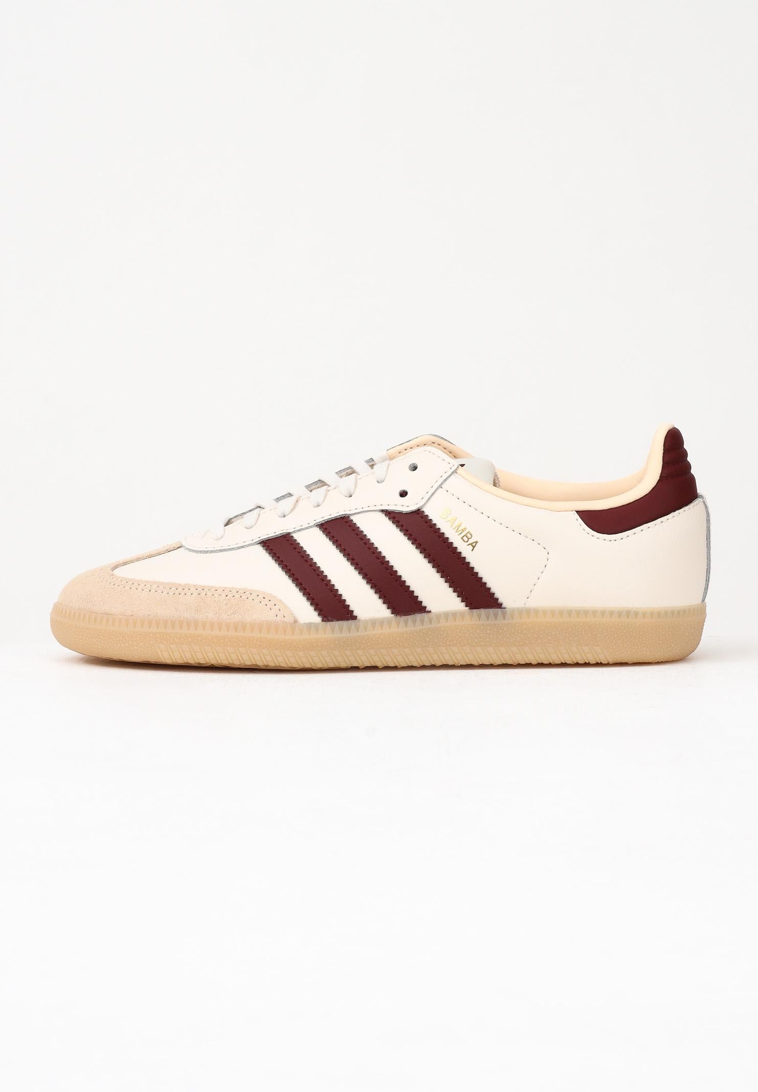 ADIDAS ORIGINALS Sneakers Samba OG burro e bordeaux per uomo e donna JQ8554 . ADIDAS ORIGINALS 