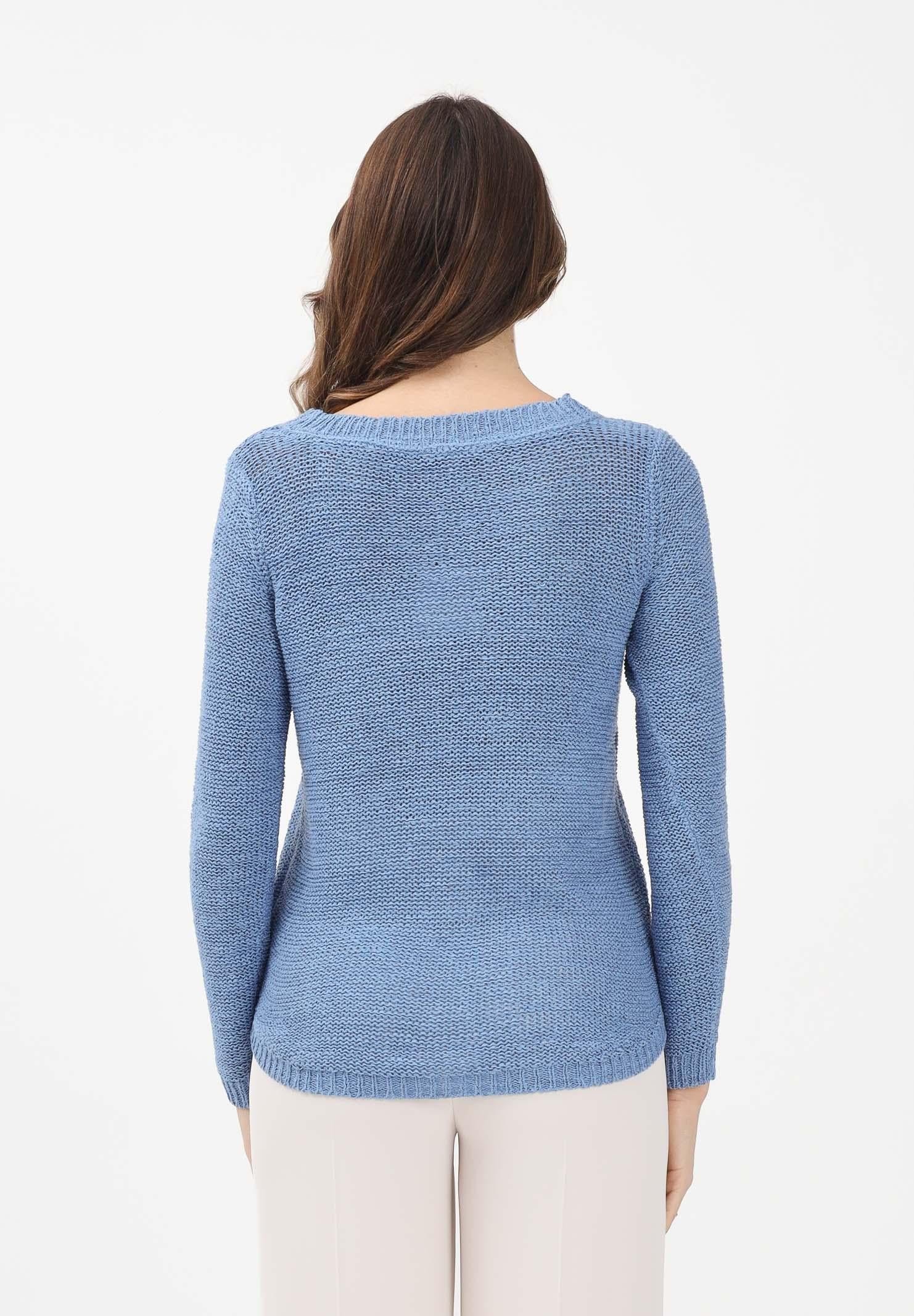 ONLY Maglioncino girocollo celeste da donna 15113356 RI ONLY 