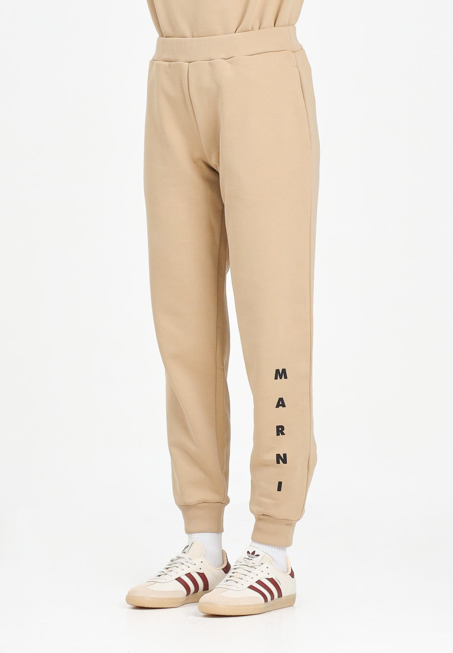 MARNI Pantalone sportivo beige per donna, ragazzi e bambini con logo istituzionale M01218M00V0 0M715 MARNI 