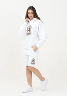 DSQUARED2 Shorts sportivo bianco per donna, ragazzi e bambini con stampa del logo "Invicta Dsquared2" DQ2908D0AD2 DQ100 DSQUARED2 