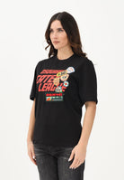 DSQUARED2 T-shirt a manica corta nera per donna, ragazzi e bambini con logo applicato e patch DQ3165D0ACD DQ900 DSQUARED2 