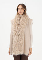 MEHRAN Pelliccia smanicata reversibile beige da donna 25290CRE CRE MEHRAN 