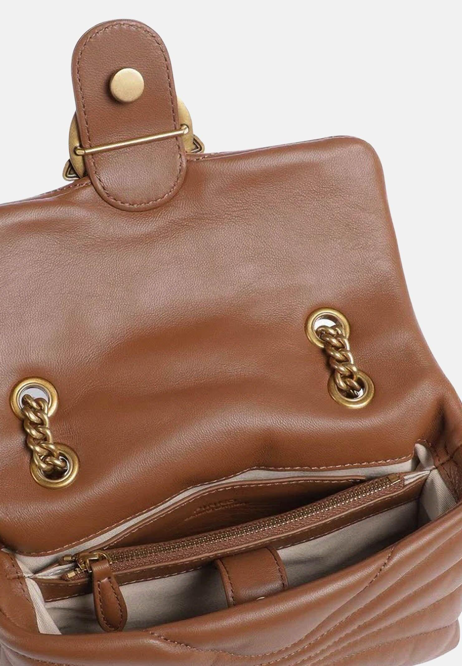 PINKO Borsa a tracolla Mini Love Bag Puff marrone da donna 100039A1EX L17Q PINKO 