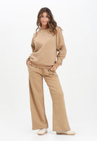 ADIDAS ORIGINALS Pantalone sportivo Essentials Wide Leg Fleece beige da donna JX7734  ADIDAS ORIGINALS 
