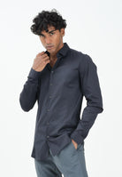 PATRIZIA PEPE Camicia a manica lunga blu da uomo 5C0055A01 C166 PATRIZIA PEPE 