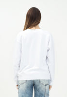 DSQUARED2 Felpa girocollo bianca per donna, ragazzi e bambini con foglia d'acero e logo DQ2786D0A9U DQ100 DSQUARED2 