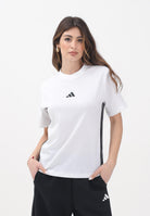 ADIDAS PERFORMANCE T-shirt a manica corta Essentials 3-Stripes Cotton bianca da donna JD0844 . ADIDAS PERFORMANCE 