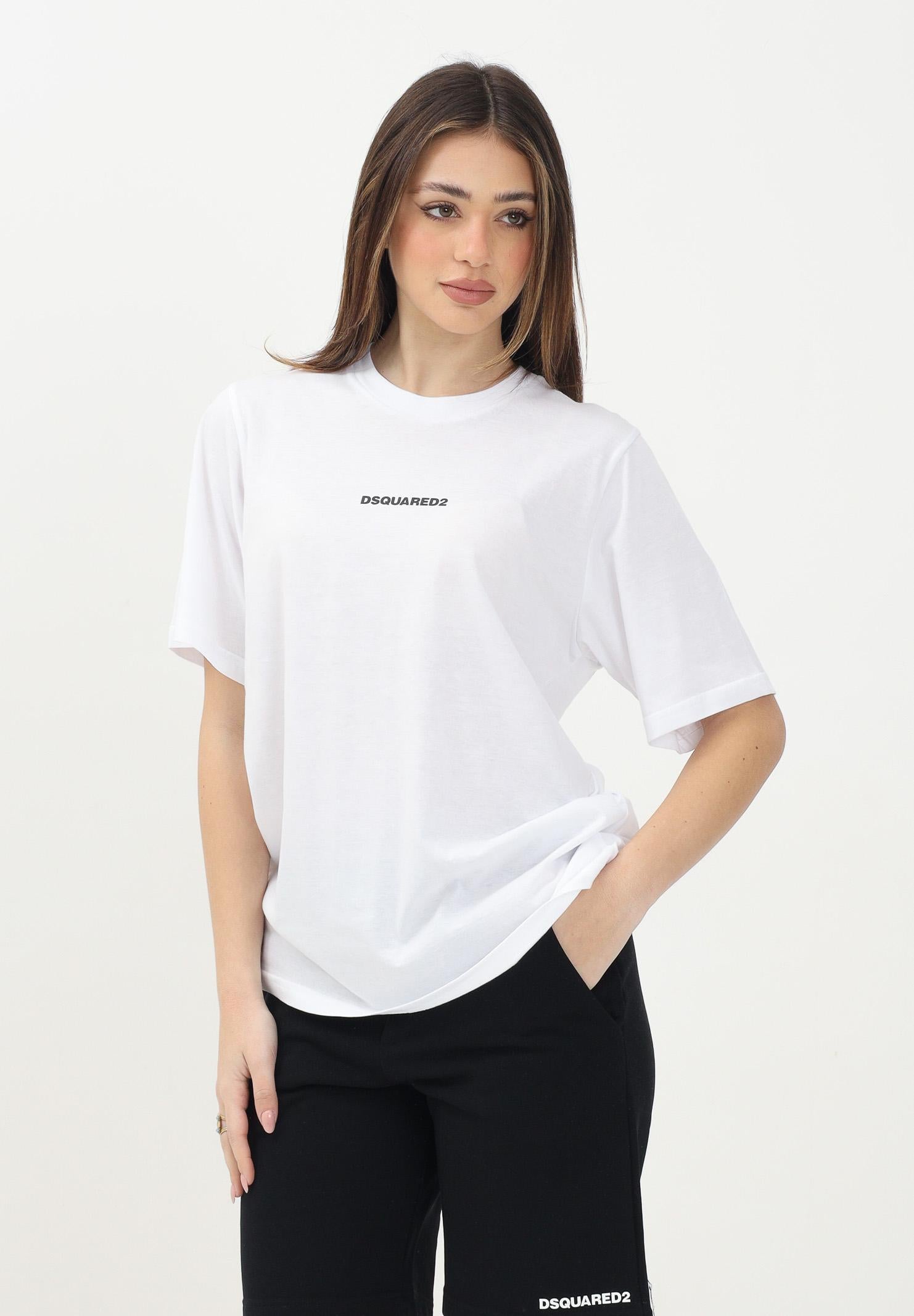 DSQUARED2 T-shirt a manica corta bianca per donna, ragazzi e bambini con logo DSQUARED2 DQ2823D004G DQ100 DSQUARED2 