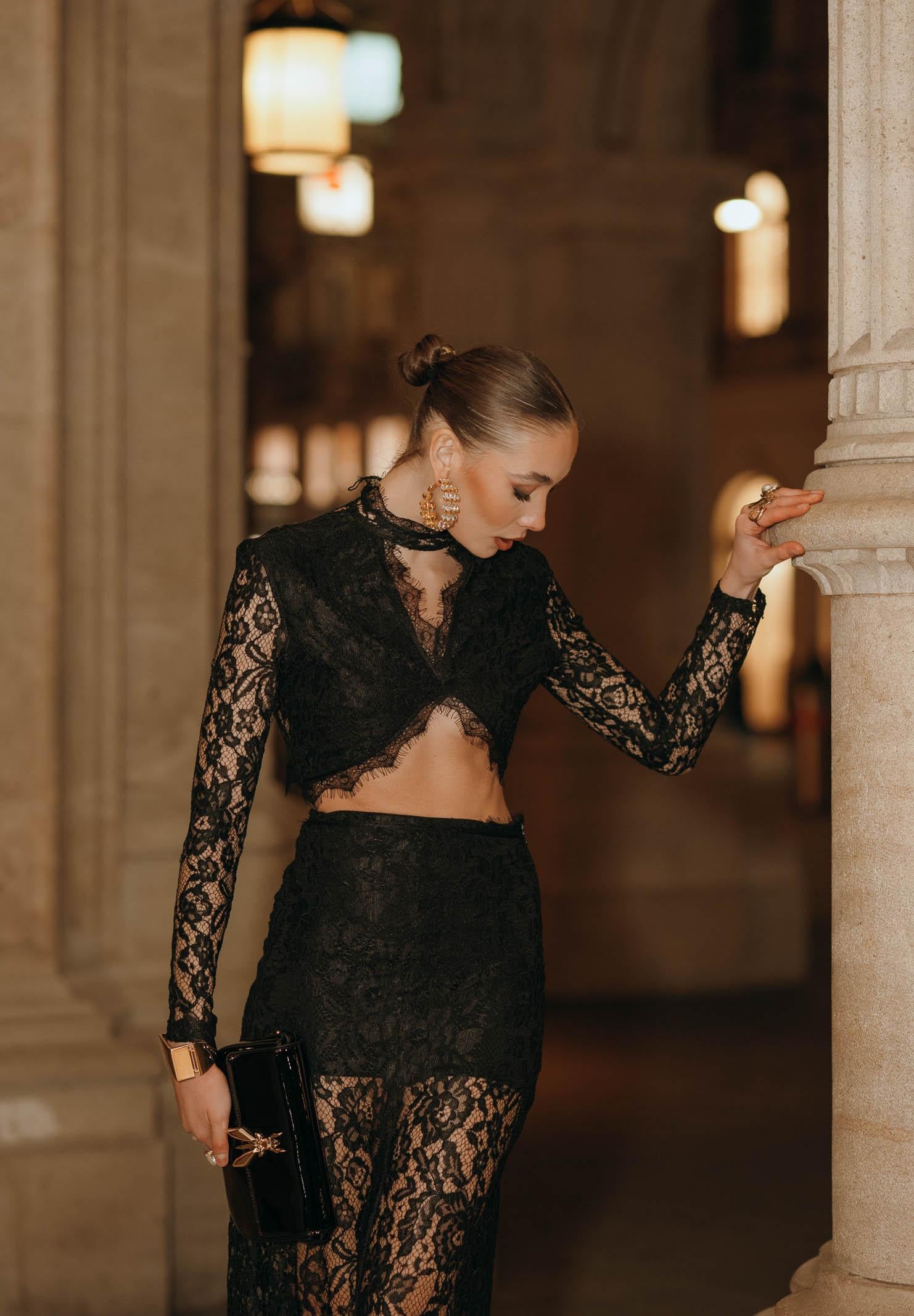 SANTAS Coordinato ÉTOILE NOIRE nero da donna PV2613 NE SANTAS 