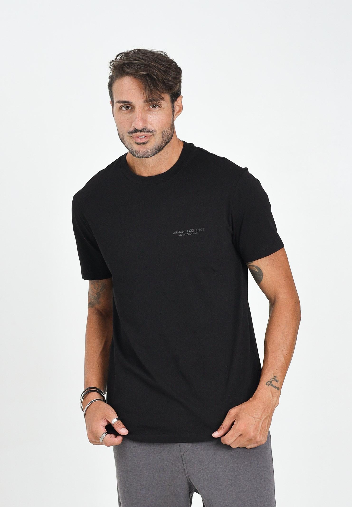 ARMANI EXCHANGE T-shirt a manica corta nera da uomo con logo XM001281AF10361 UC001 ARMANI EXCHANGE 