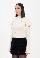 ODI ODI Maglia a collo alto Barolo panna da donna con applicazioni BAROLO130W5 H1 ODI ODI 