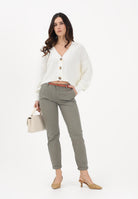 ONLY Pantalone verde oliva da donna con cinturino 15218519 SM ONLY 