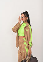 ADIDAS ORIGINALS Felpa con zip adicolor Classic Firebird Loose beige da donna JW1249  ADIDAS ORIGINALS 