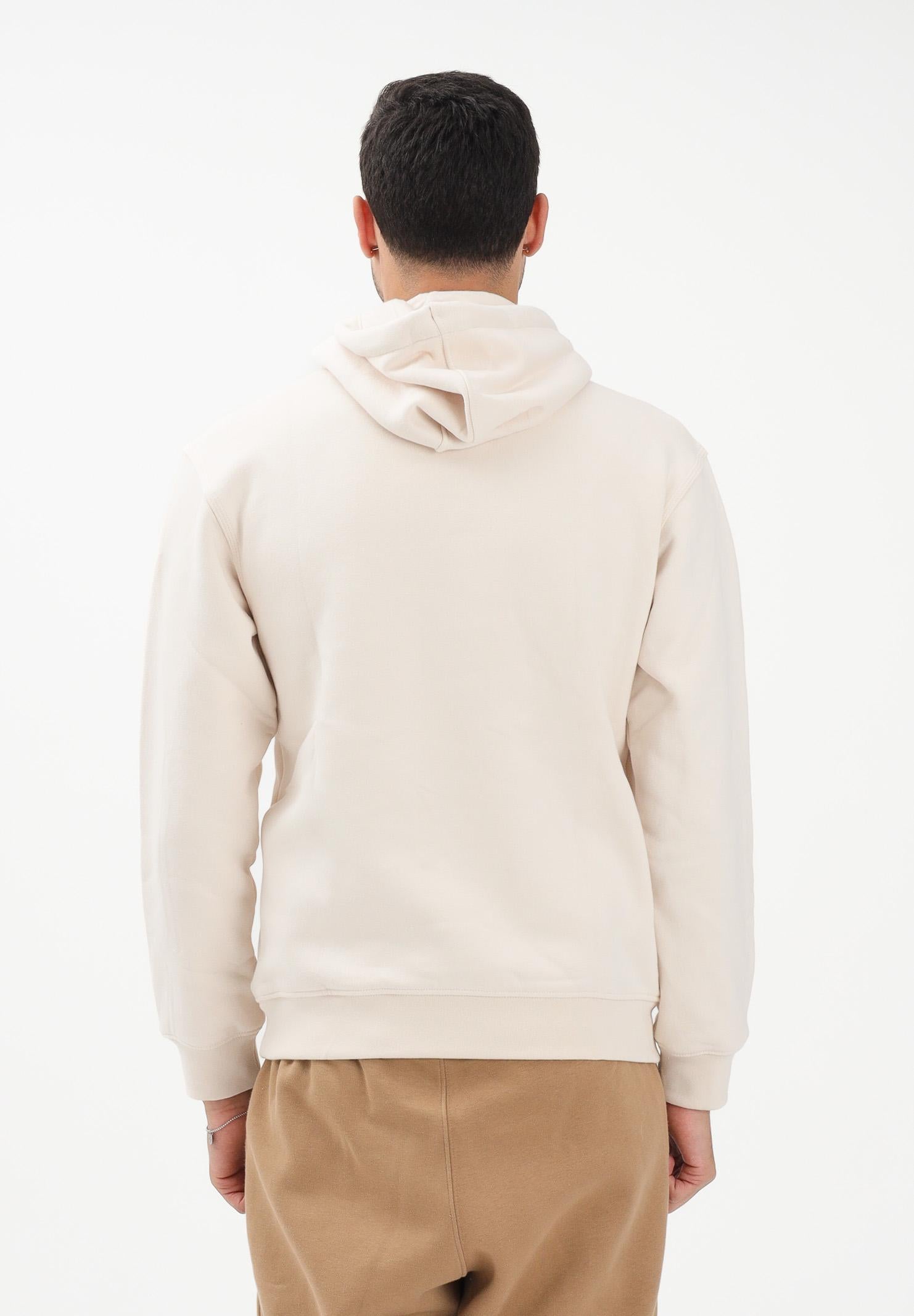 ADIDAS ORIGINALS Felpa con cappuccio Trefoil Essentials Loose panna da uomo HZ3676 . ADIDAS ORIGINALS 