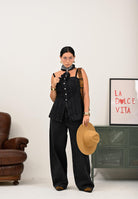 LEVI'S® Bustino in denim nero da donna 003Z5-0000  LEVI'S® 